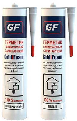 Санитарный силиконовый герметик GoldiFoam