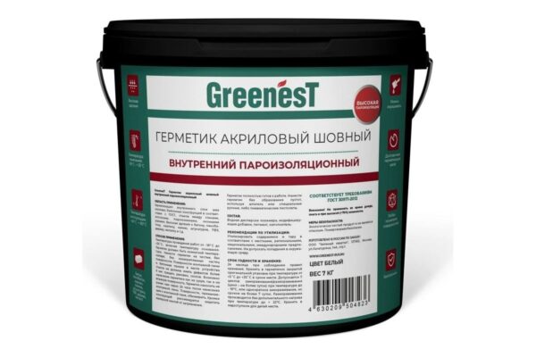 Герметик акриловый шовный внутренний пароизооляционный GreenesT