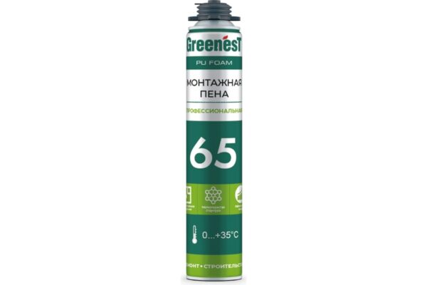 Пена монтажная профессиональная 65 GreenesT, летняя